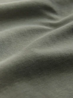 Khaki Green Heavyweight Short Sleeve Crew Neck T-Shirt