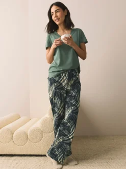 Khaki Green Short Sleeve Pyjamas
