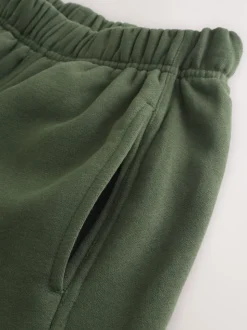 Khaki Green Supersoft Peached Essentials Barrel Leg Cocoon Joggers