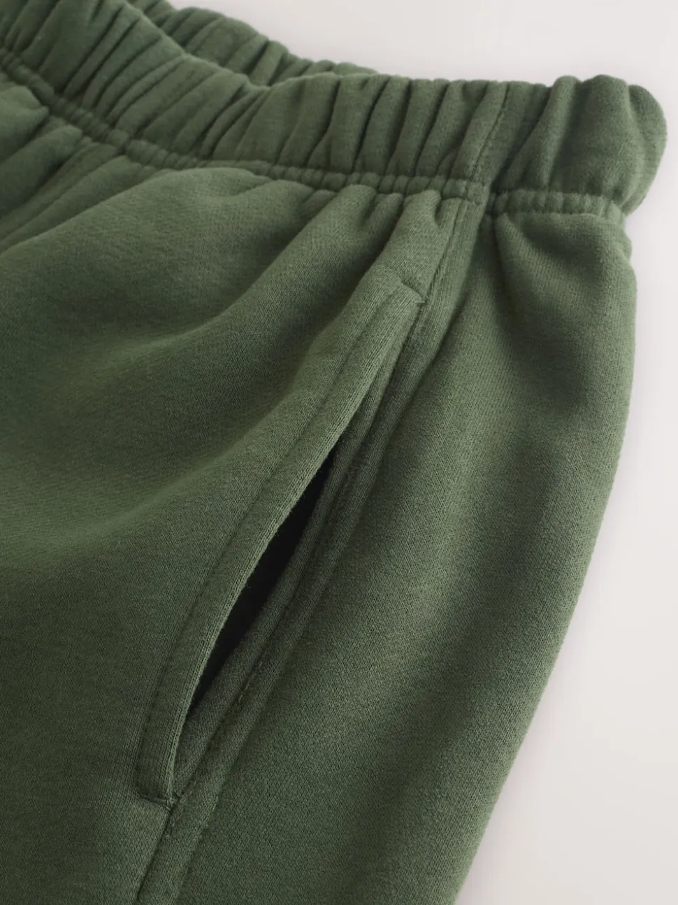 Khaki Green Supersoft Peached Essentials Barrel Leg Cocoon Joggers