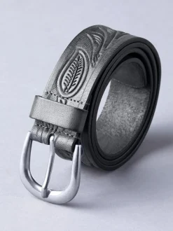 Lakeland Leather Black Embossed Belt