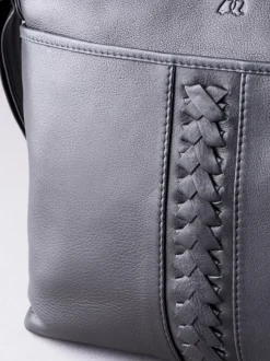 Lakeland Leather Black Farlam Cross-Body Bag