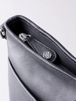 Lakeland Leather Black Farlam Cross-Body Bag