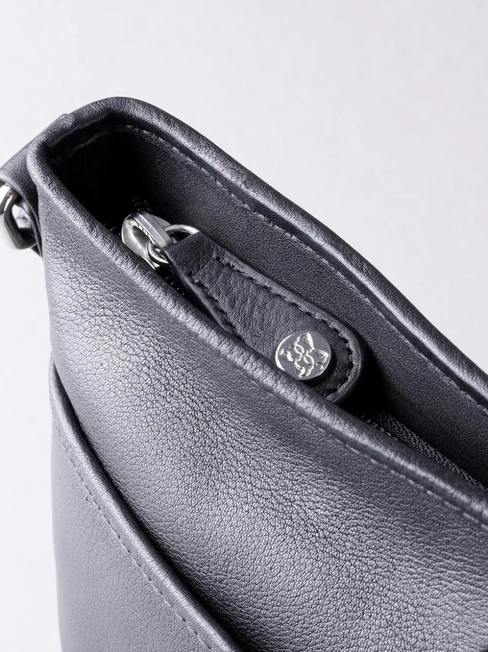 Lakeland Leather Black Farlam Cross-Body Bag