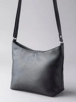 Lakeland Leather Black Grasmere Cross-Body Bag