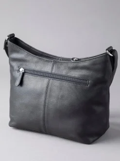 Lakeland Leather Black Grasmere Cross-Body Bag