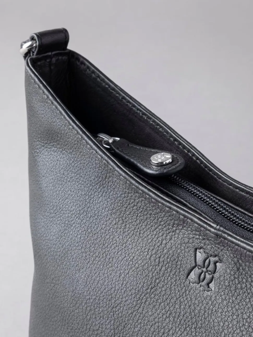 Lakeland Leather Black Grasmere Cross-Body Bag
