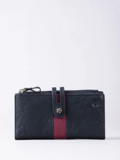 Lakeland Leather Black Hartsop Leather Double Zip Purse