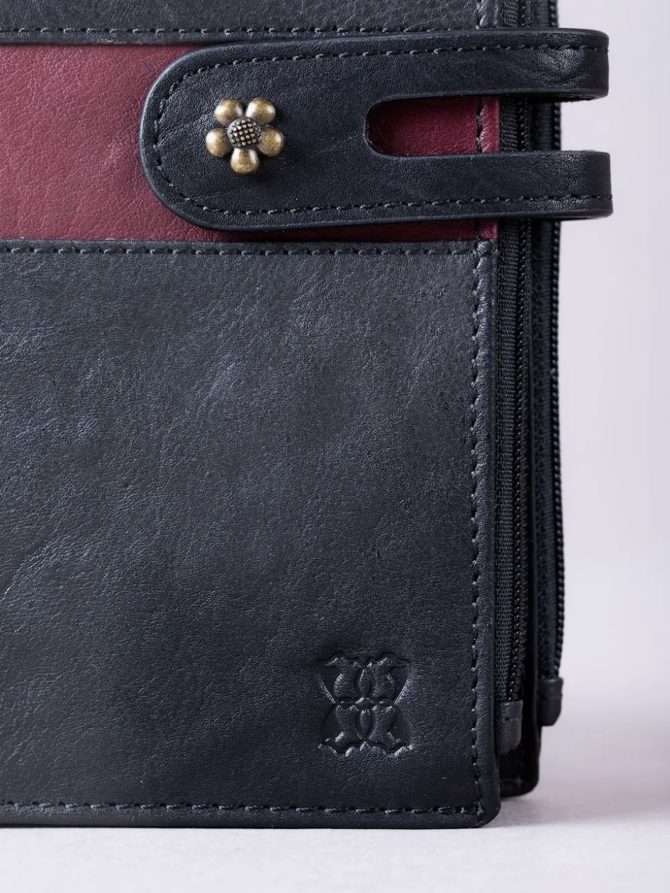 Lakeland Leather Black Hartsop Leather Double Zip Purse
