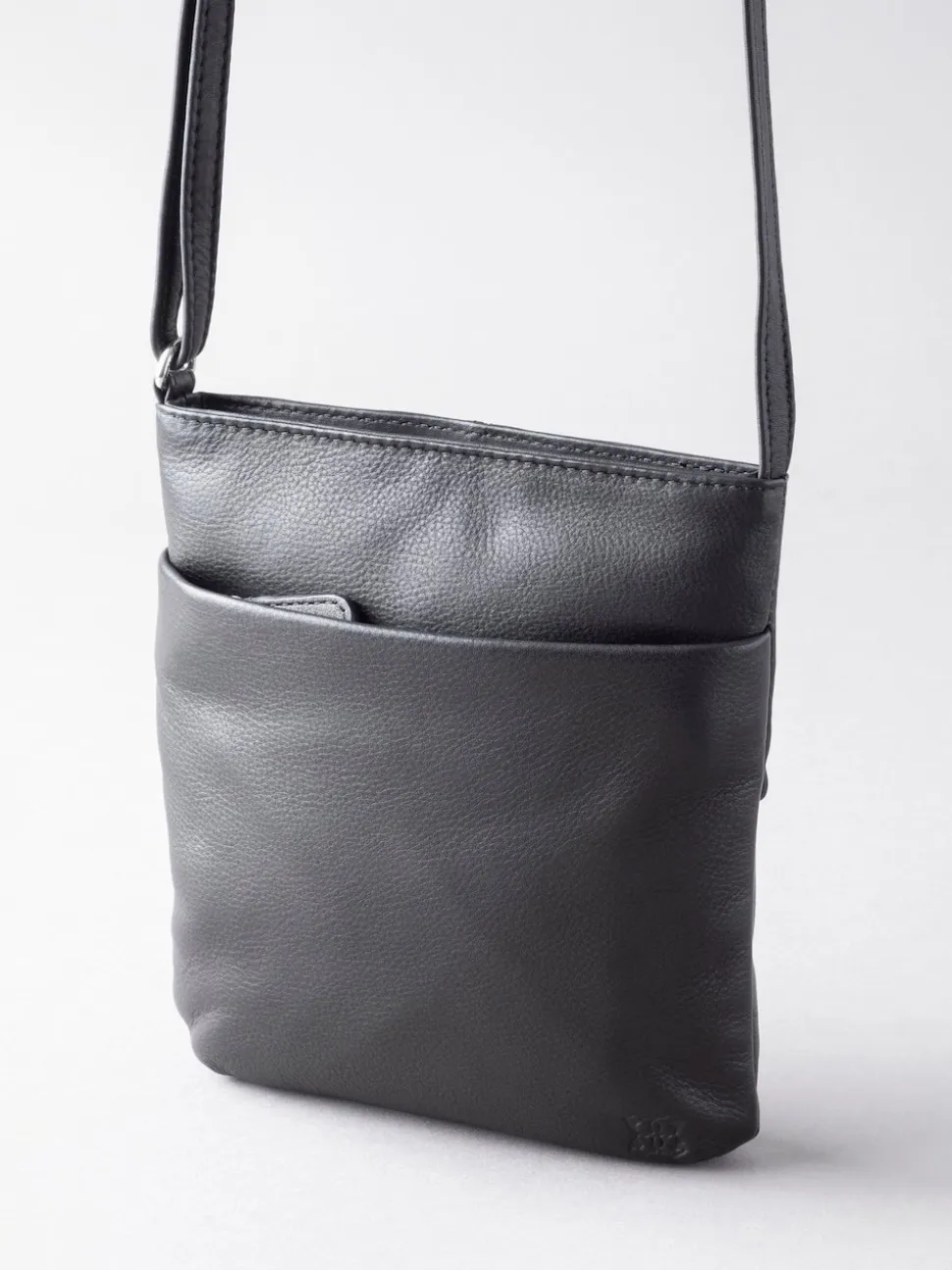 Lakeland Leather Black Lowther Cross-Body Bag