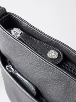 Lakeland Leather Black Lowther Cross-Body Bag