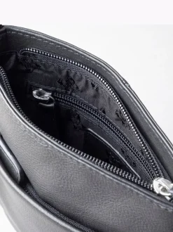 Lakeland Leather Black Lowther Cross-Body Bag