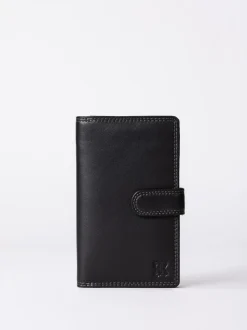 Lakeland Leather Black Medium Tab Purse