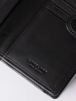 Lakeland Leather Black Medium Tab Purse