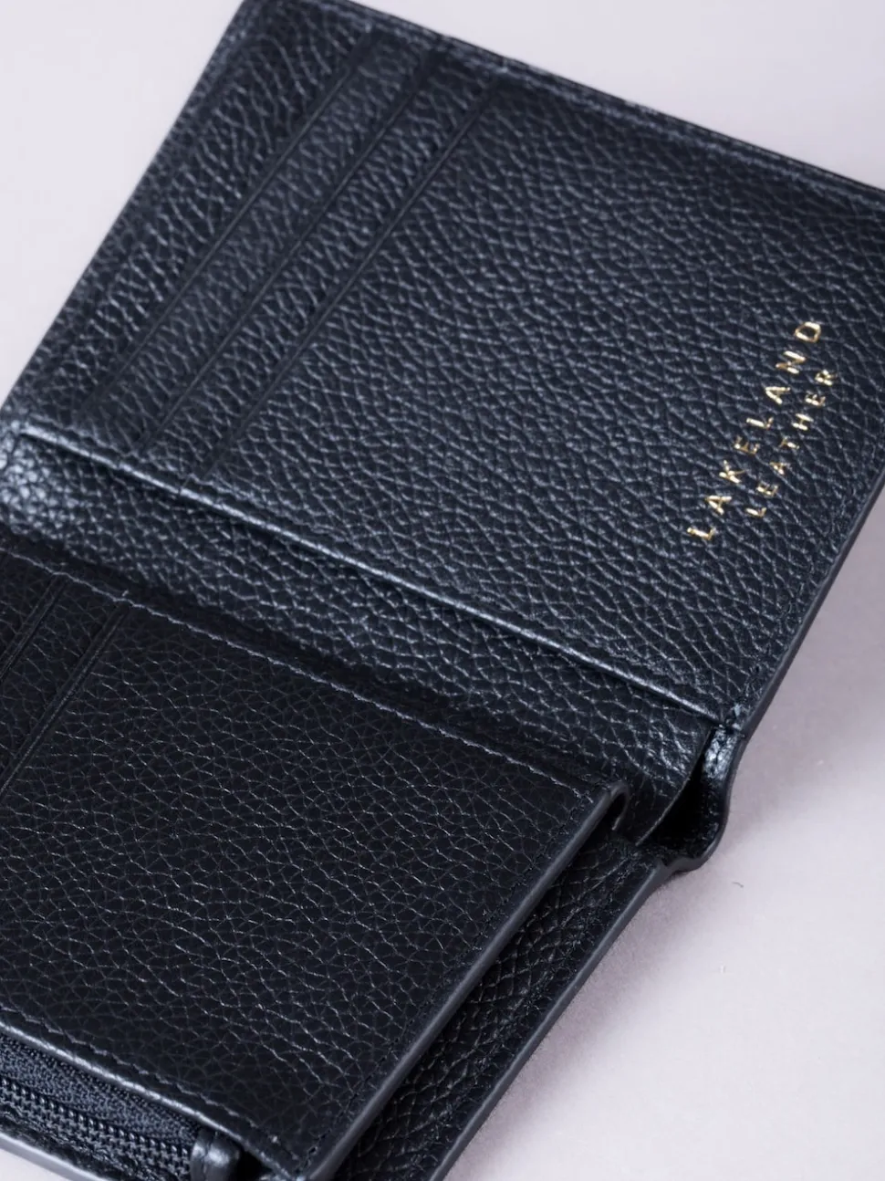 Lakeland Leather Black Newton Purse