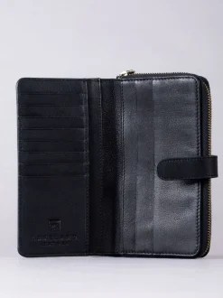 Lakeland Leather Black Newby Tab Purse