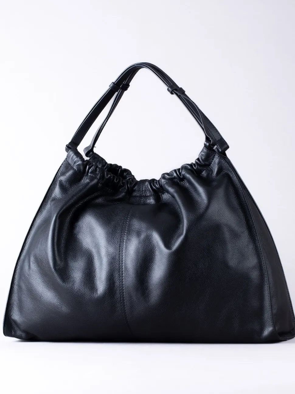Lakeland Leather Black Newland Slouch Tote Bag