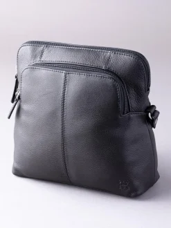Lakeland Leather Black Raven Cross-Body Bag