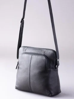 Lakeland Leather Black Raven Cross-Body Bag