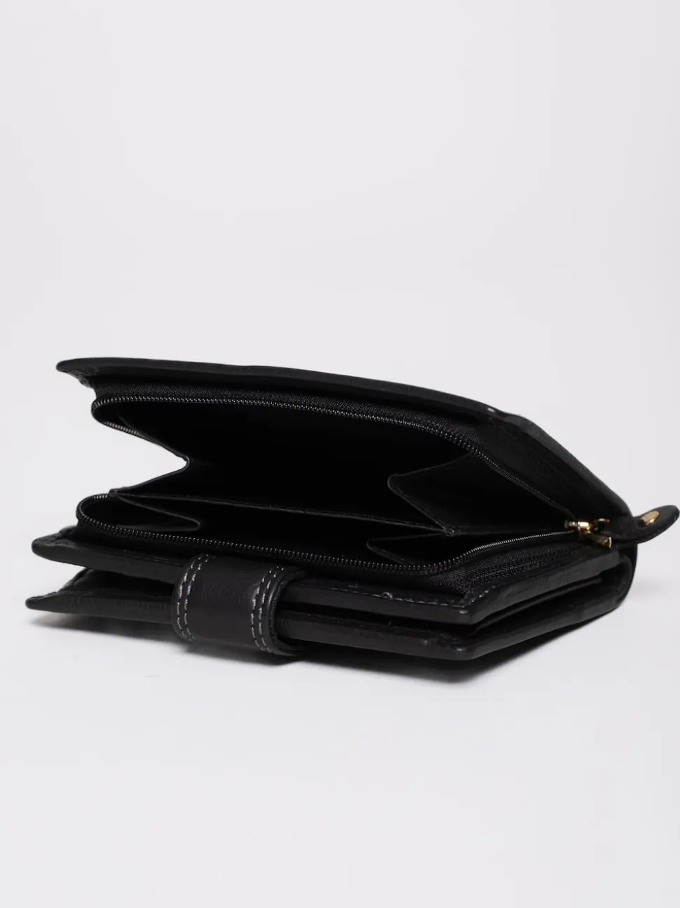 Lakeland Leather Black Small Tab Purse