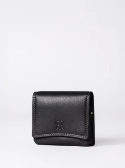 Lakeland Leather Black Small Leather Flapover Purse