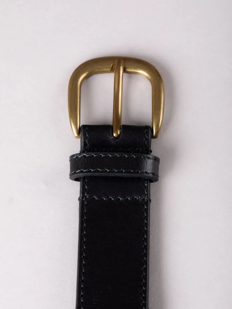 Lakeland Leather Black Wray Whip Stitch Leather Belt