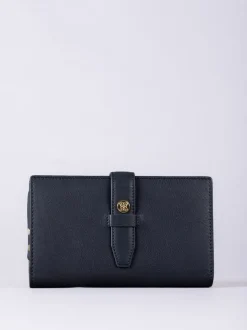 Lakeland Leather Blue Large Icon Stud Tab Purse