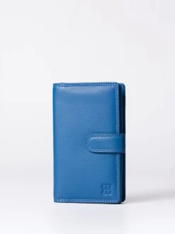 Lakeland Leather Blue Medium Tab Purse