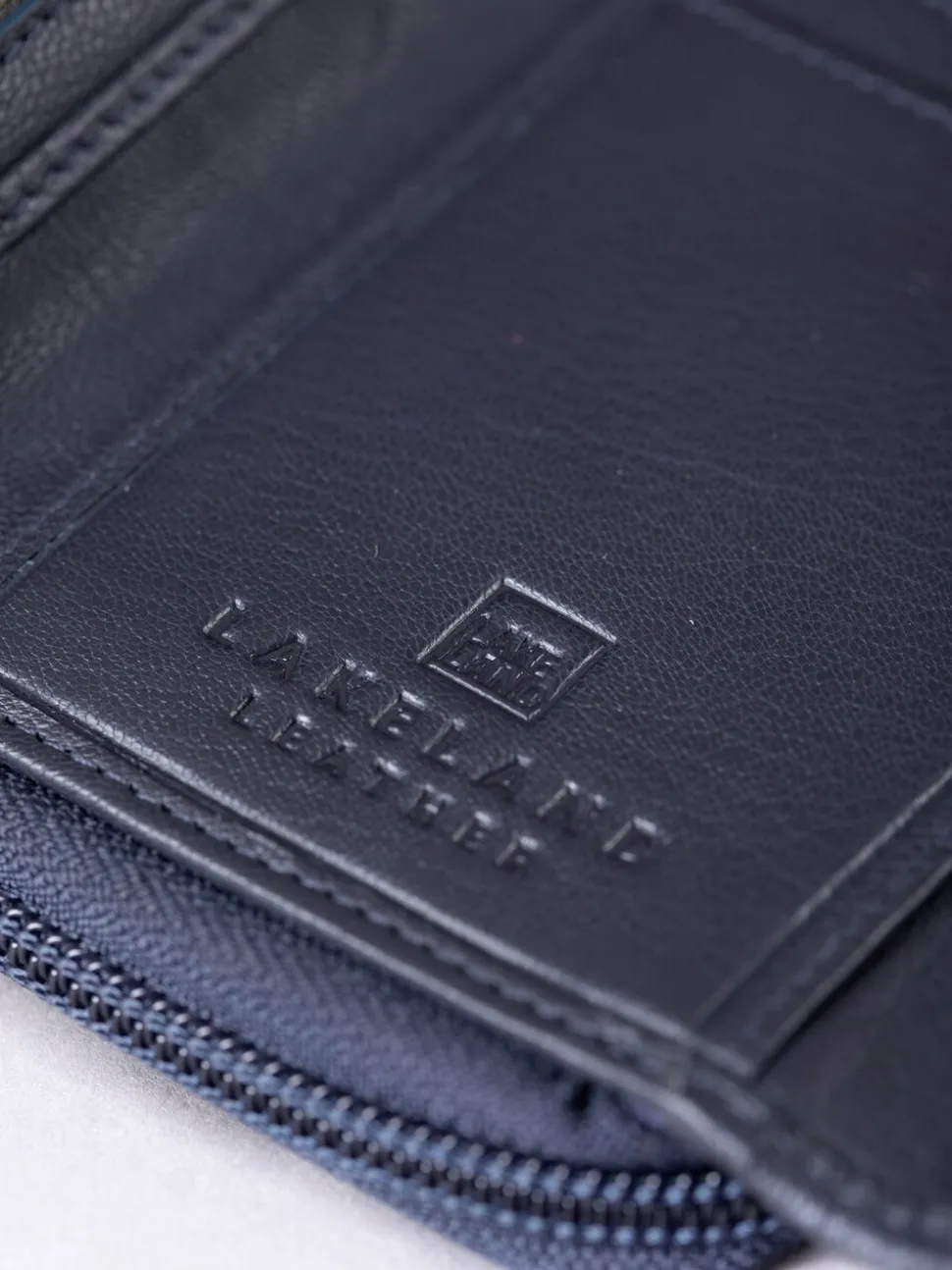 Lakeland Leather Blue Medium Icon Stud Tab Purse