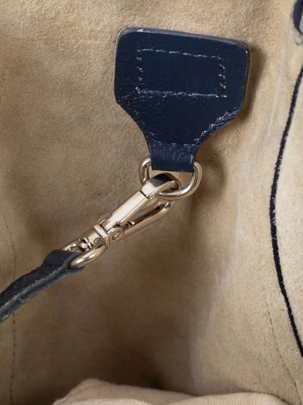 Lakeland Leather Blue Tarn Leather Bucket Bag