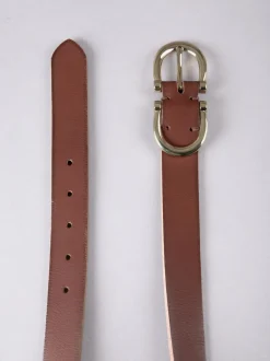 Lakeland Leather Brown Bowness Dual Buckle Suede Belt