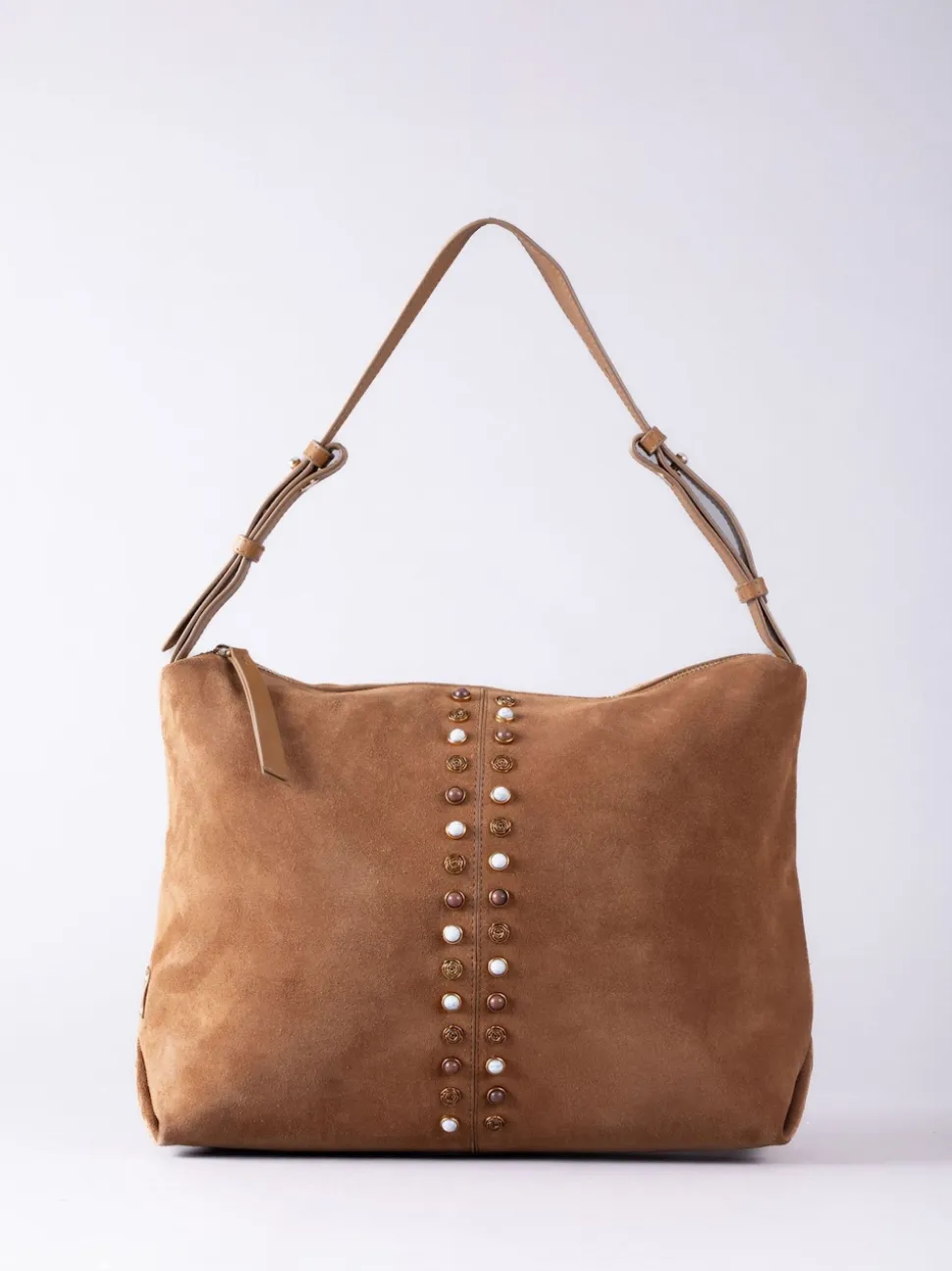 Lakeland Leather Brown Buttermere Suede Hobo Bag