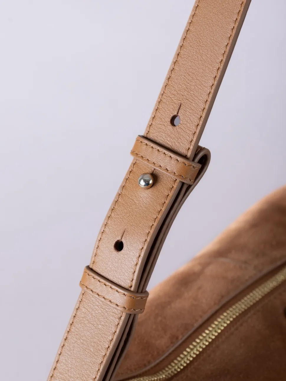 Lakeland Leather Brown Buttermere Suede Hobo Bag