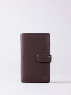 Lakeland Leather Brown Medium Tab Purse