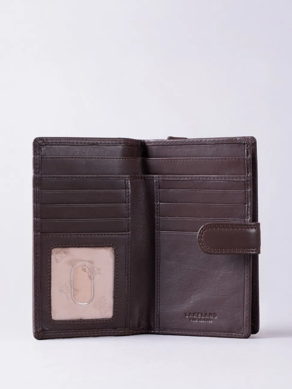 Lakeland Leather Brown Medium Tab Purse