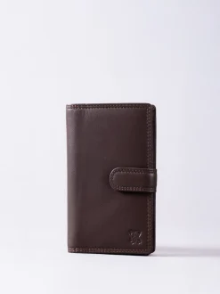 Lakeland Leather Brown Medium Tab Purse