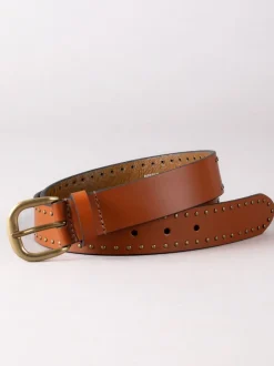 Lakeland Leather Brown Sandale Studded Belt