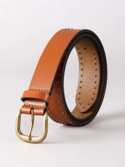 Lakeland Leather Brown Sandale Studded Belt
