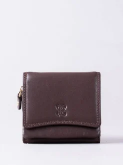 Lakeland Leather Brown Small Leather Flapover Purse