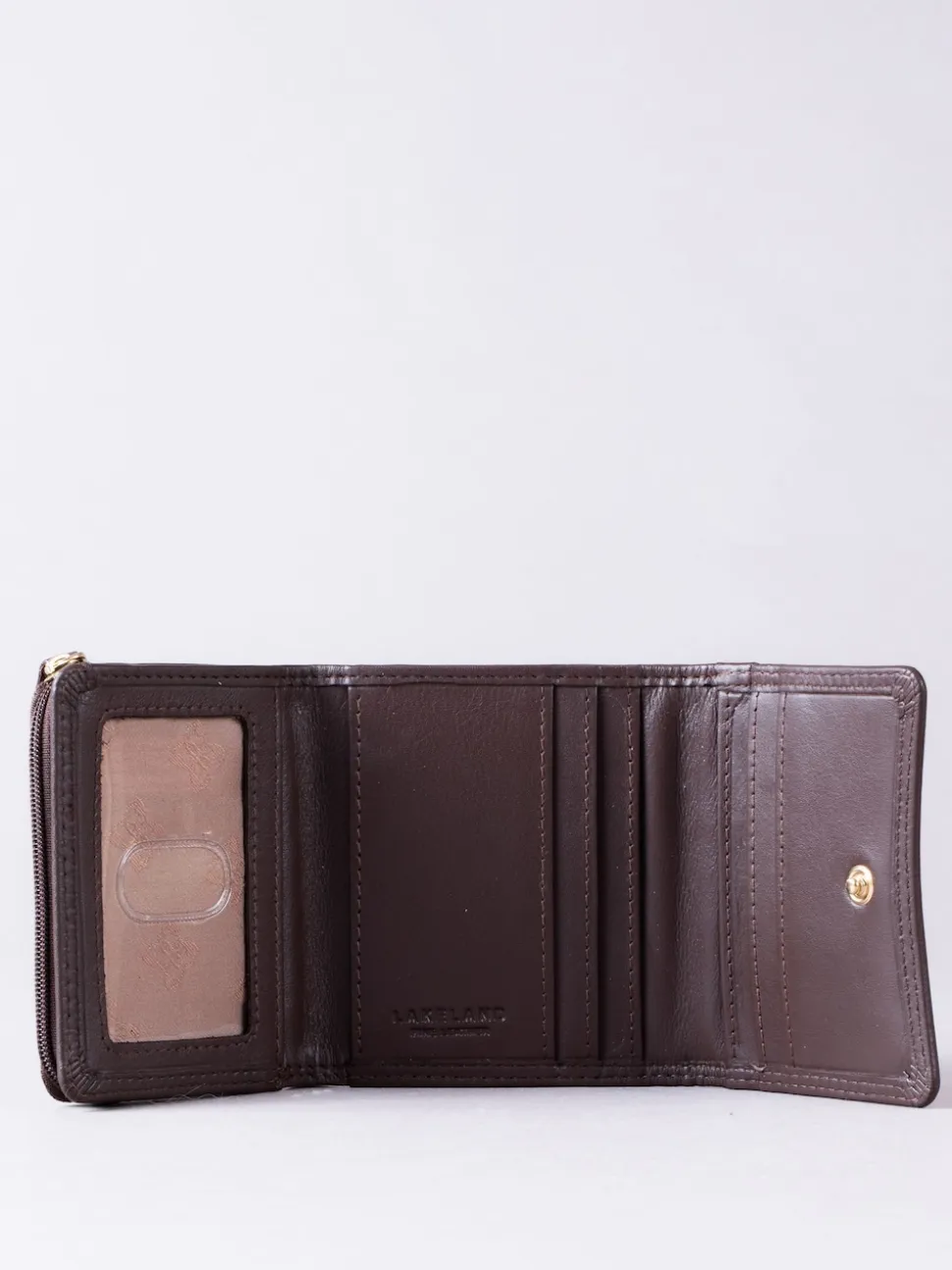 Lakeland Leather Brown Small Leather Flapover Purse