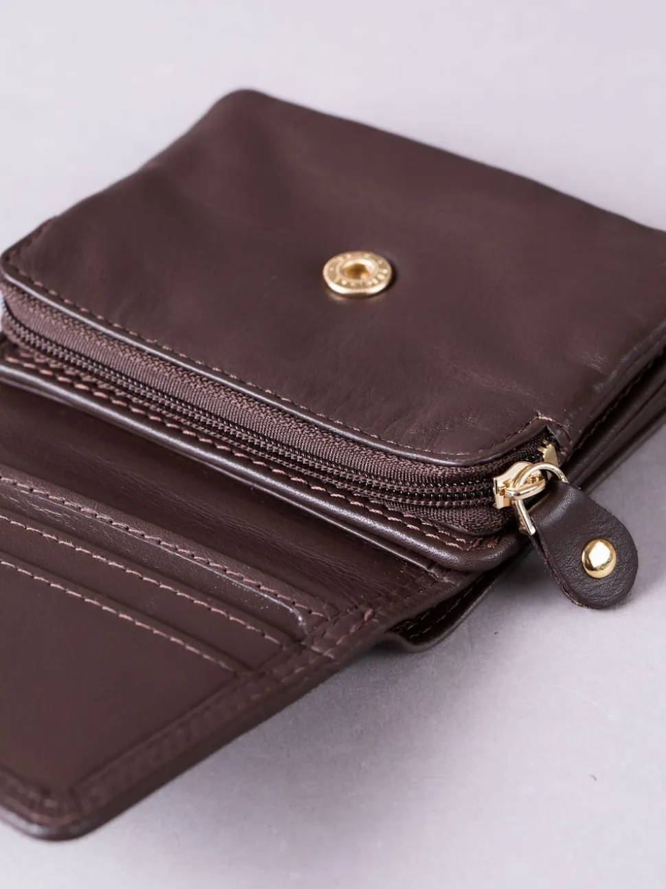 Lakeland Leather Brown Small Leather Flapover Purse