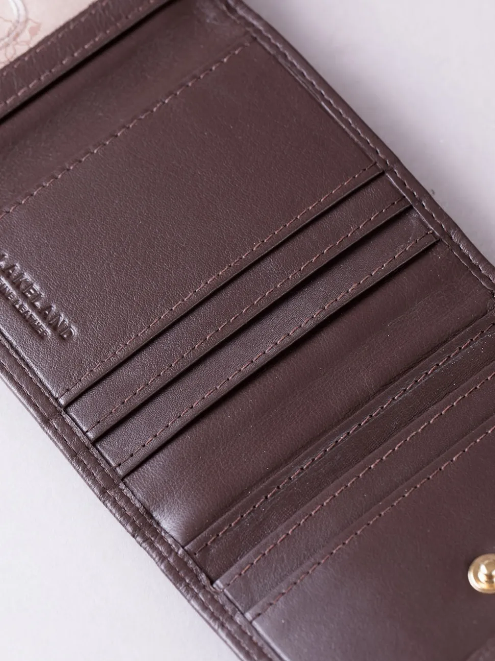 Lakeland Leather Brown Small Leather Flapover Purse