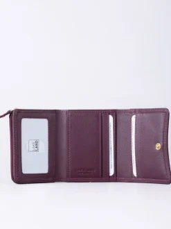 Lakeland Leather Burgundy Small Leather Flapover Purse