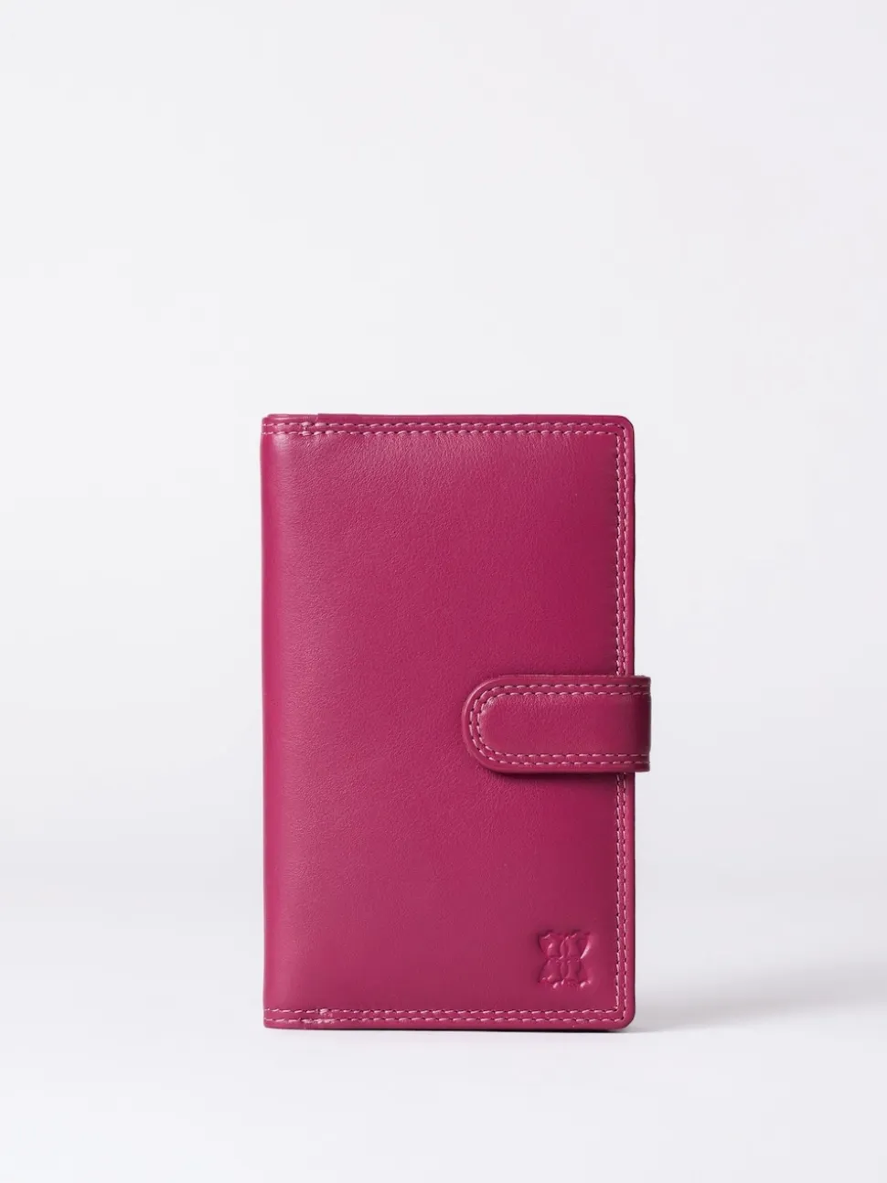 Lakeland Leather Cranberry Medium Tab Purse