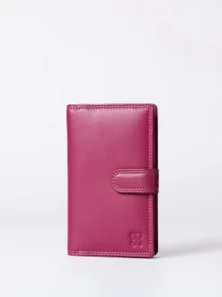 Lakeland Leather Cranberry Medium Tab Purse