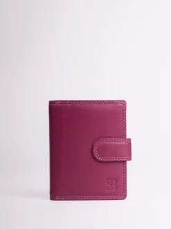 Lakeland Leather Cranberry Small Tab Purse