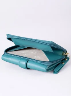 Lakeland Leather Green Medium Icon Stud Tab Purse