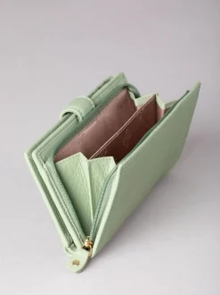 Lakeland Leather Green Medium Tab Purse