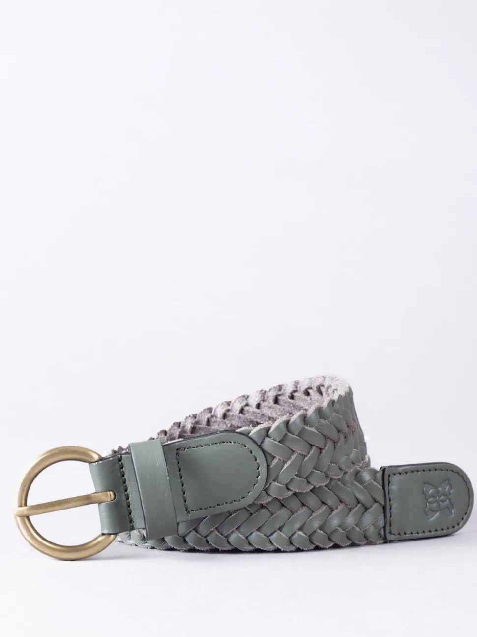 Lakeland Leather Green Waverton Woven Belt