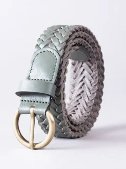 Lakeland Leather Green Waverton Woven Belt